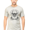 Smoke Skull Printed Half Sleeve T-Shirt